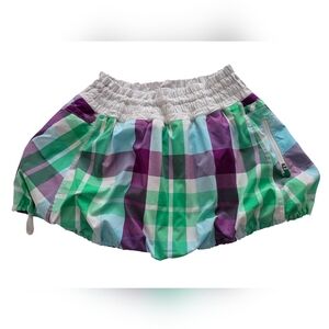 Lululemon Athletica Plaid Mini Skirt - Green, Purple, Blue